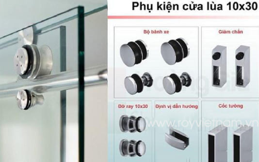 Danh sách các phụ kiện cửa lùa được sử dụng nhiều nhất